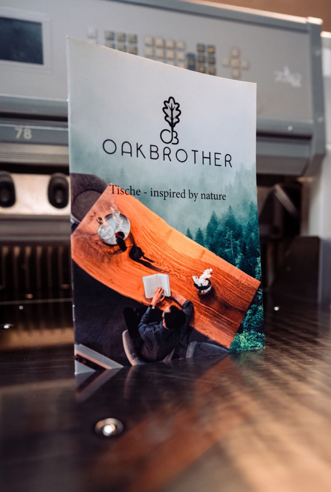 Oakbrother-Tischkatalog, gedruckt von Druckerei Block