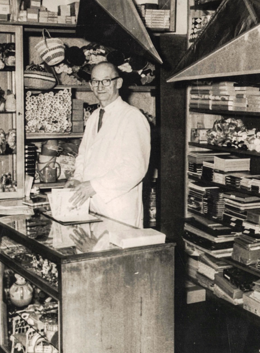 Historische Aufnahme aus der Werkstatt der Buchdruckerei Block